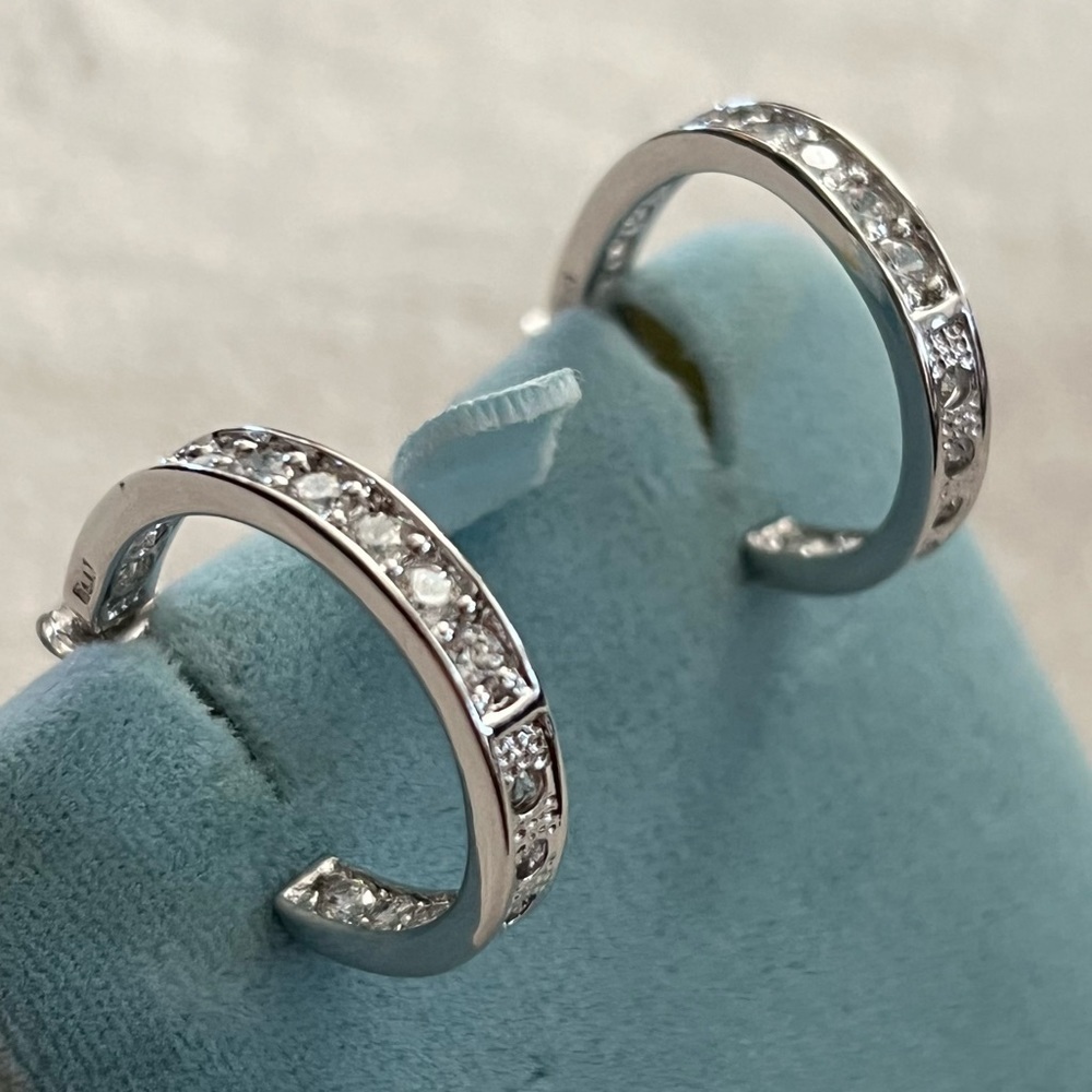 Vintage ADI Stamped CZ Diamond Earrings